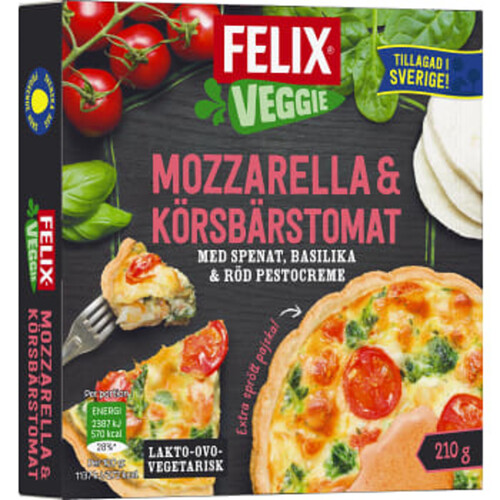 Paj Veggie Mozzarella Körsbärstomat 210g Felix