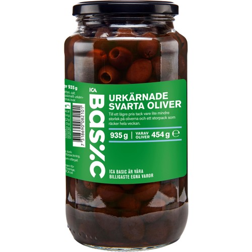 Oliver Svarta Urkärnade 935g ICA Basic