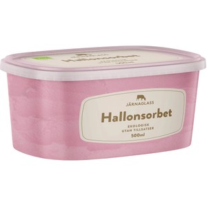 Hallonsorbet Eko 500ml Järnaglass