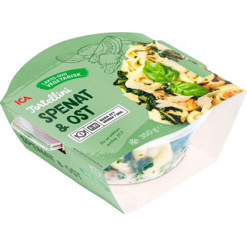 Tortellini spenat & ost Fryst 350g ICA