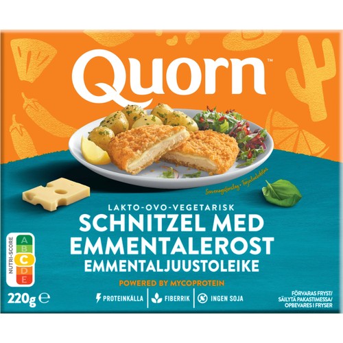 Schnitzel med emmentalerost Fryst 220g Quorn