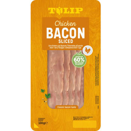 Bacon Kyckling Skivad 100g Tulip