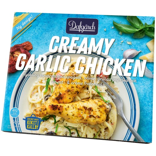 Creamy garlic chicken 350g Dafgårds
