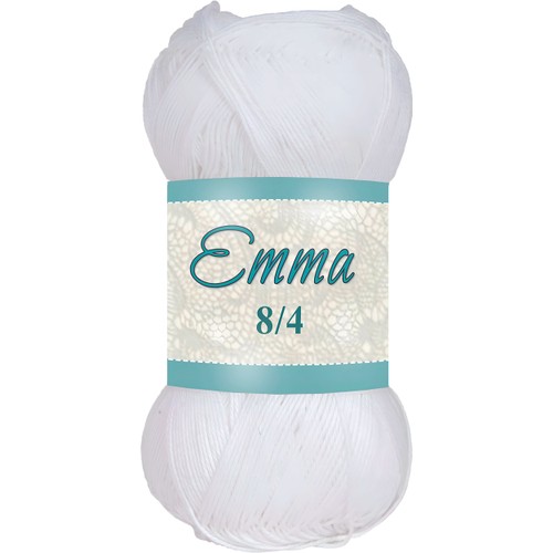 Garn Emma 851 Vit 100g Falkgarn