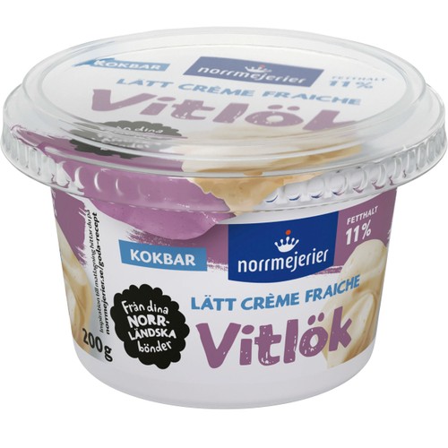 Crème Fraiche Lätt Vitlök 11% 200g Norrmejerier