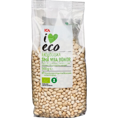 Små vita bönor torra Ekologiska 500g ICA