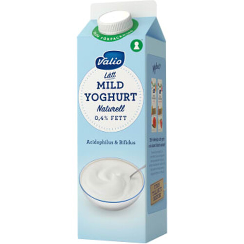 Yoghurt Naturell Mild 0,4% 1000g Valio