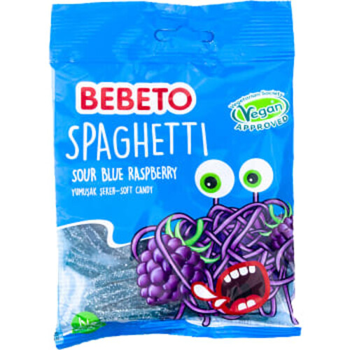 Godispåse Spaghetti Blue Raspberry 70g bebeto