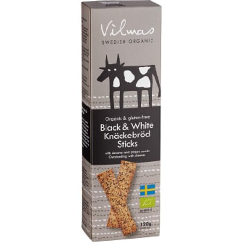 Svart & vit knäckesticks Ekologisk 120g Vilmas