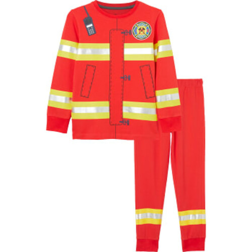 Pyjamas Röd Brandman strl 98/104 ICA I Love Eco