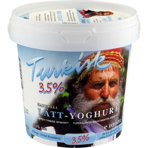 Lättyoghurt Turkisk Naturell 3,5% 1000g Salakis