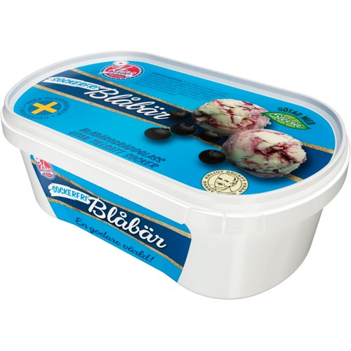 Blåbär Gräddglass Sockerfri 500ml Kling Glass