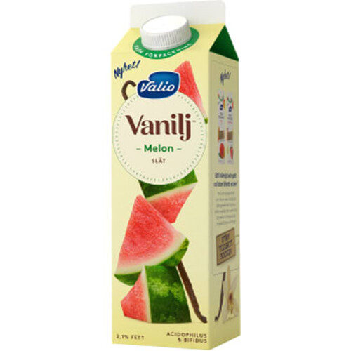 Yoghurt Vanilj Melon 2,1% 1000g Valio
