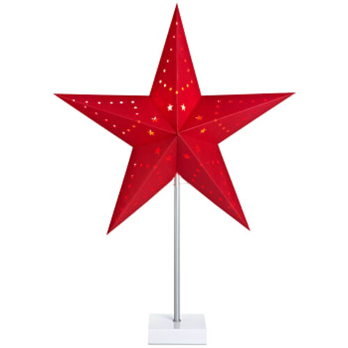 Stjärna Jenny på fot Röd 60cm ICA