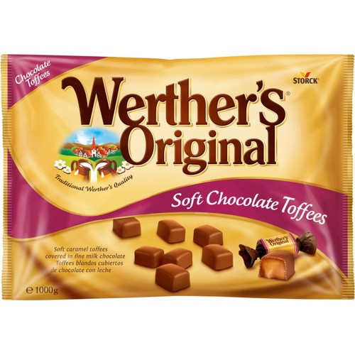Gräddkola med choklad 1kg  Werthers original