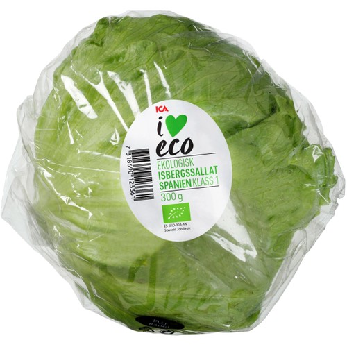 Isbergsallat Ekologisk 300g Klass 1 ICA I love