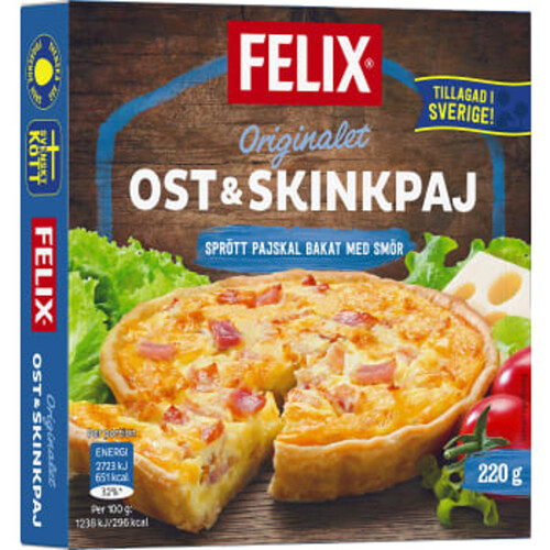 Ost & skinkpaj Fryst 220g Felix