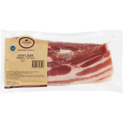 Sidfläsk Rimmat Och Skivat ca 280g Siljans Chark