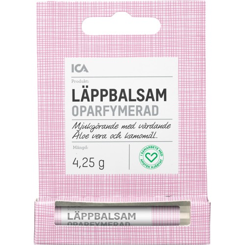 Läppbalsam Oparfymerad 1-p ICA Hjärtat