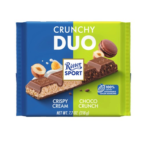 Chokladkaka Crunchy DUO 218 Gram Ritter