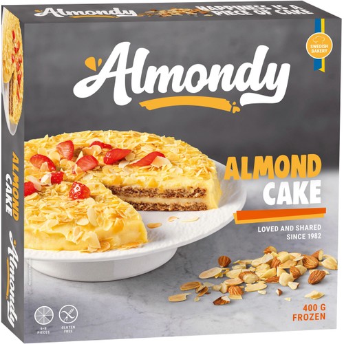 Mandeltårta Glutenfri Fryst 400g Almondy