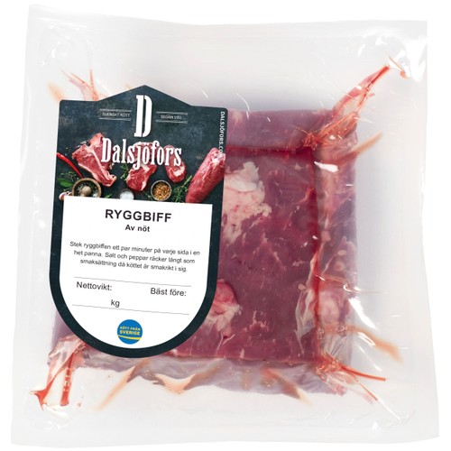 Ryggbiff Färsk Benfri i bit ca 800g Dalsjöfors
