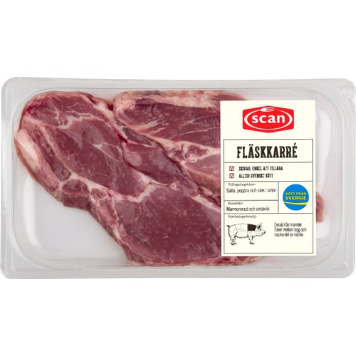 Fläskkarré Färsk Skivad 300g Scan