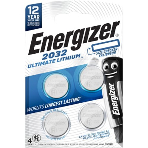Knappcell CR2032 Ultimate Lithium 4-p Energizer