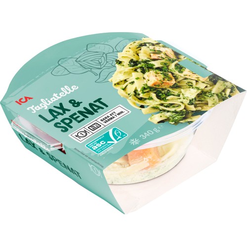 Pasta med lax & spenat Fryst 340g ICA