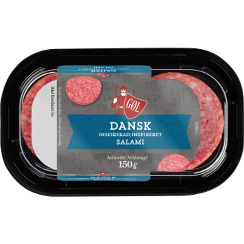Klassisk dansk salami Skivad 150g Gol Pölser