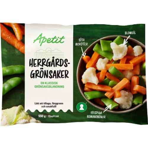 Herrgårdsgrönsaker 550g Apetit