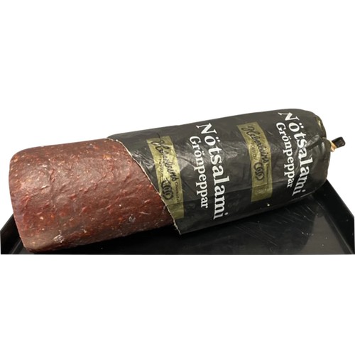 Nötsalami med grönpeppar ca 10g
