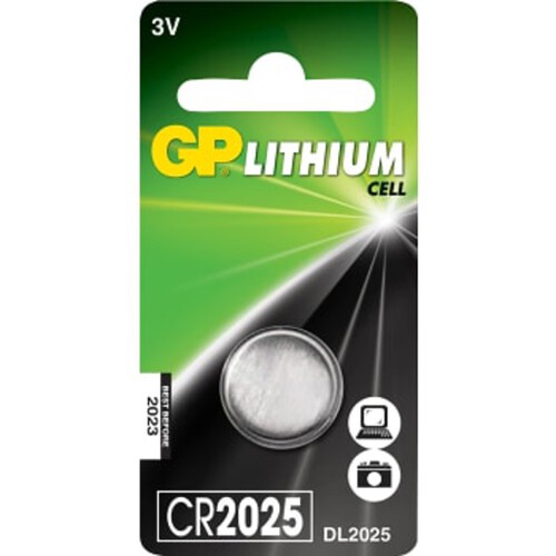 Batteri GP Aklaline Knappcell Lithium CR2025 1-p Batteristen