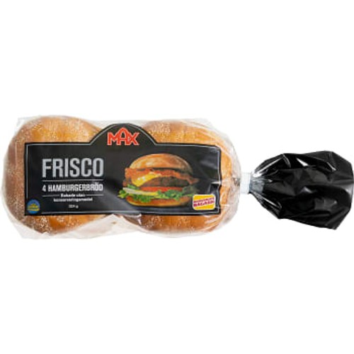 Hamburgerbröd Frisco 4-p 324g Korvbrödsbagarn