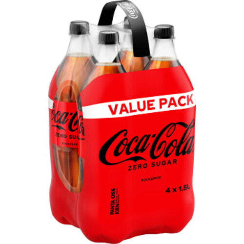 Läsk Coca-Cola Zero 1,5l 4-p