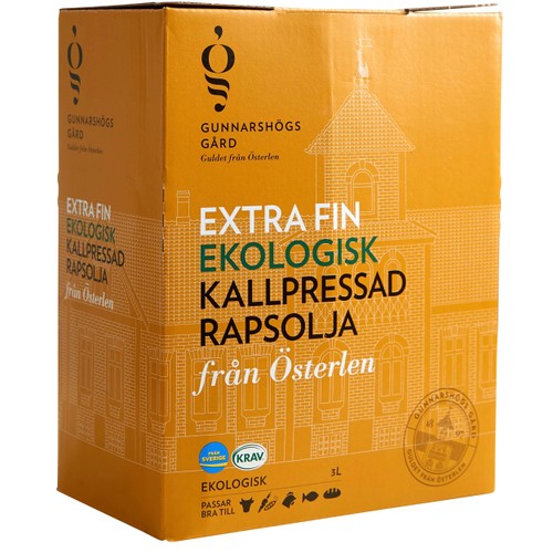 Kallpressad Rapsolja KRAV Bag-in-box 3l Gunnarshögs Gård