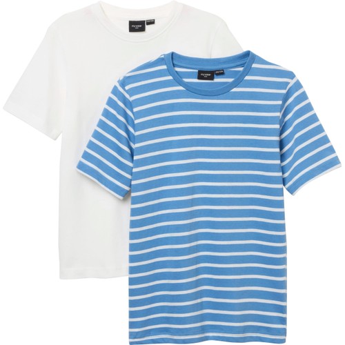 T-shirt 2p blå/vit 110/116 mywear