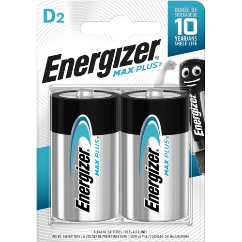 Batteri D 2-p Energizer Max Plus