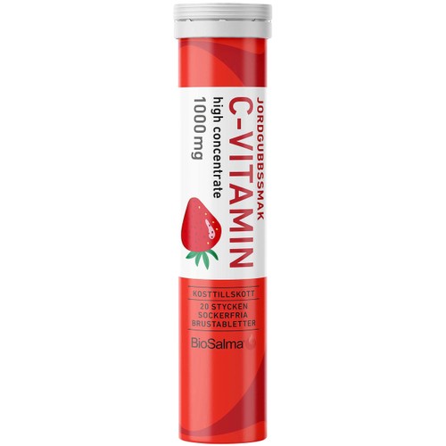 Vitamin C-Vitamin Jordgubb 20-p BioSalma