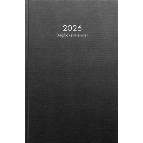 Kalender Dagbokskal Svart  2026