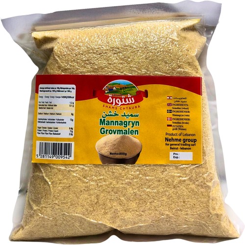 Mannagryn Grov 800g Shams Chtaura