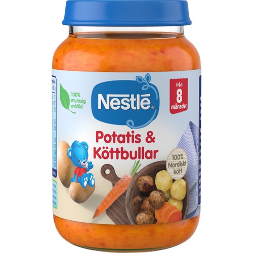 Barnmat Potatis & köttbullar 8m 190g Nestle