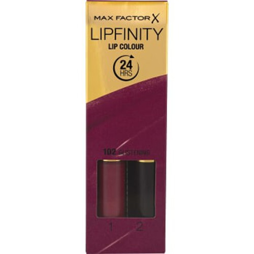 Lipfinity 102 Glistening Läppfärg ca 2ml 2-p Max Factor