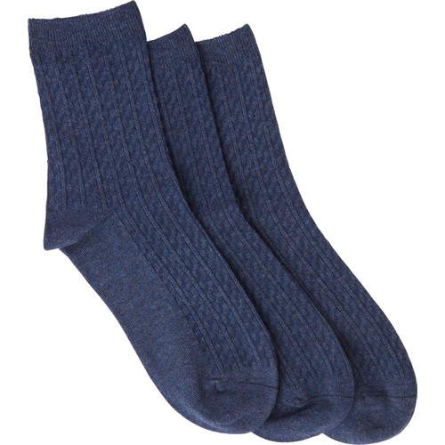 Strumpa 3p kabel blå 39/41 ICA I love eco