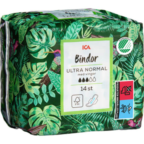 Binda Ultra Normal med vingar 14-p ICA