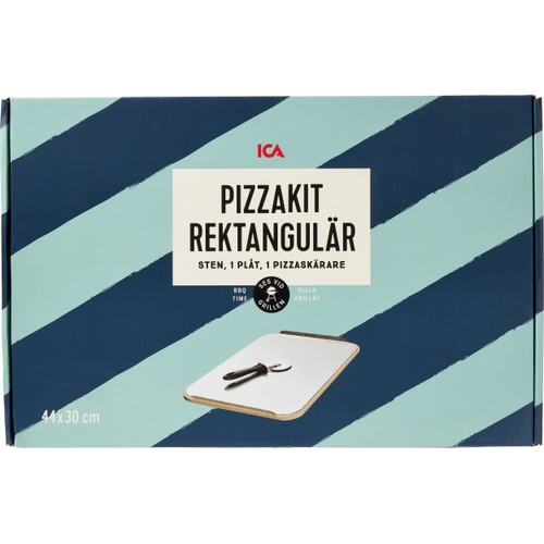 Pizzasten Rektangulär med tillbehör 44x30cm