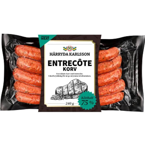 Entrecotekorv 75% Kötthalt 240g Härryda Karlsson