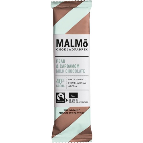 Choklad Päron & Kardemumma 40% 25g Malmö Chokladfabrik