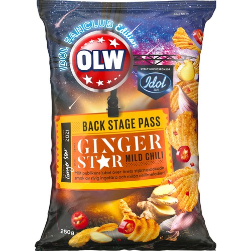 Chips Ingefära & Chili 250g OLW