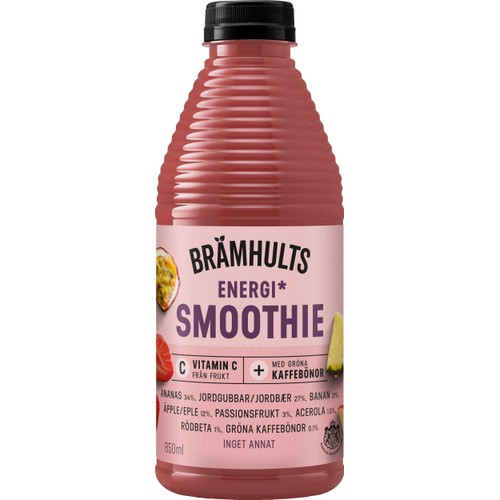 Smoothie Energi Ananas Jordgubb Banan 850ml Brämhults